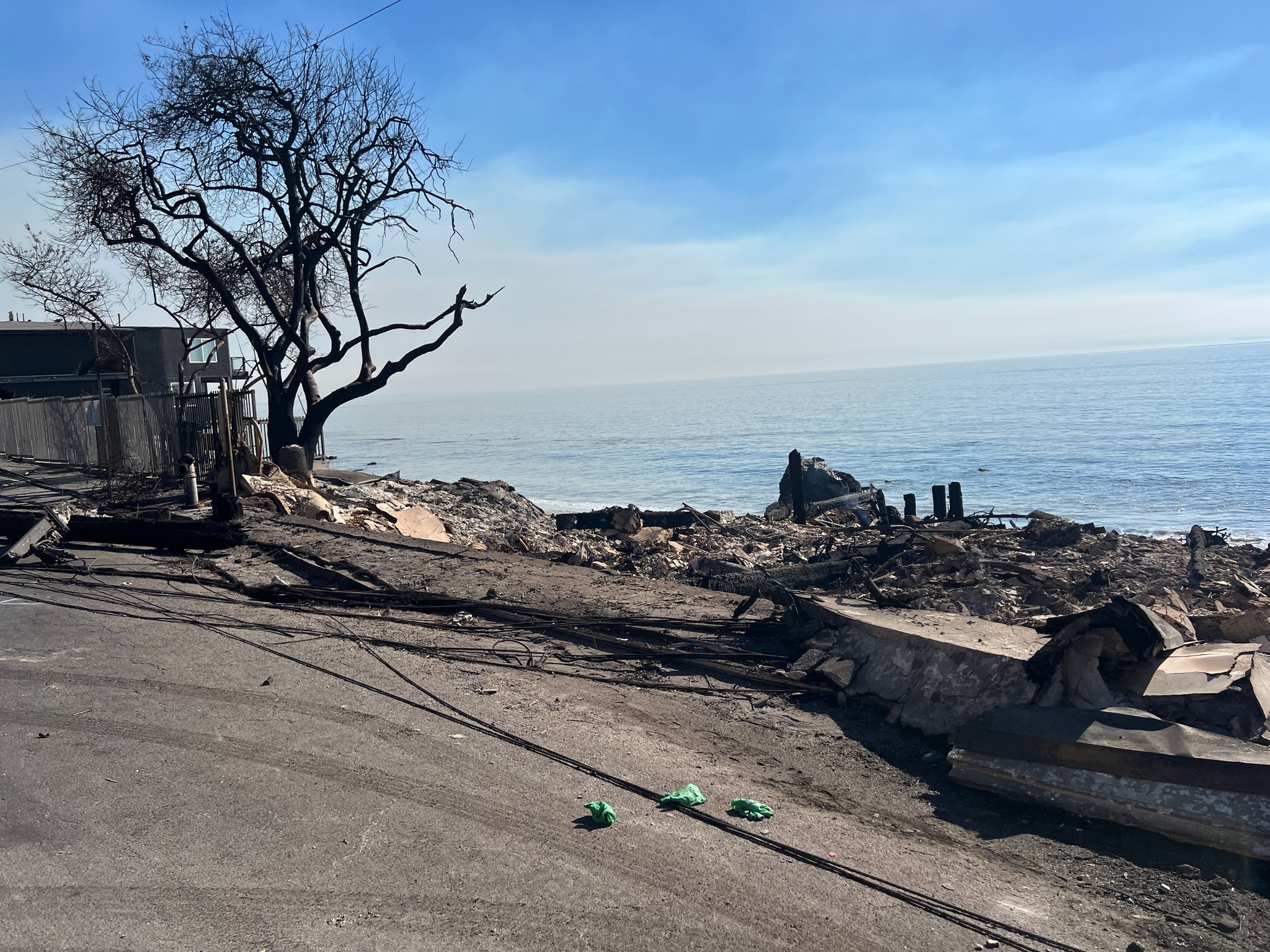 What’s left of E. Randol Schoenberg ’88’s home in Malibu.