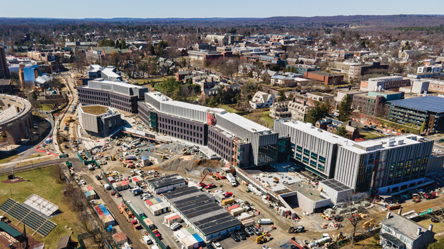 Aerial view of the ES & SEAS complex, which is scheduled to open later this year