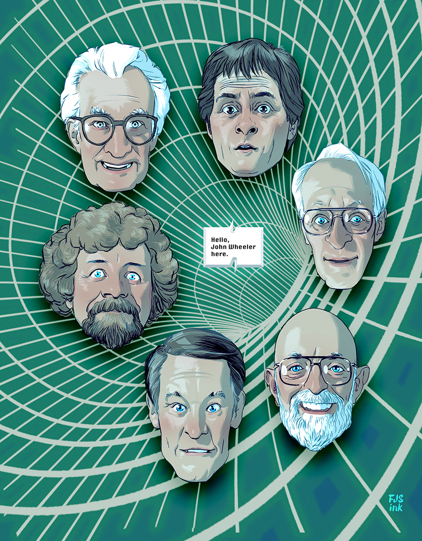 six scientists surprised to hear John Wheeler voice coming through wormhole