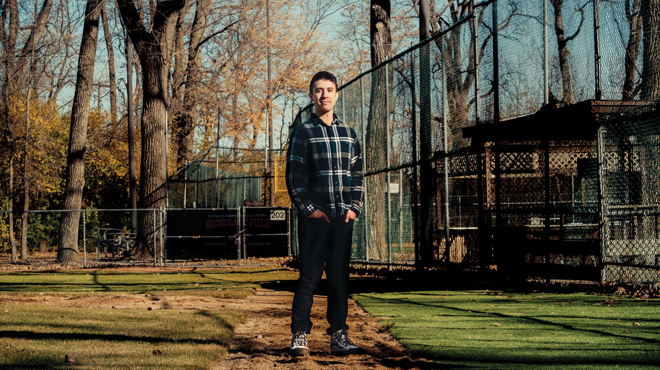 TOWN_Kanoa Mulling.jpg Kanoa Mulling ’15 fondly recalls being a kid at Izaak Walton Ballpark in Homewood, Illinois. “I felt really enveloped growing up here,” he says.