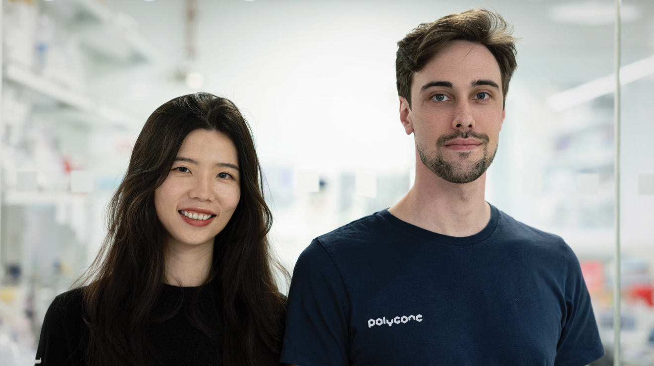 RESEARCH_PolyGone 2 foounders.jpg Yidian Liu *21 and Nathaniel Banks *21