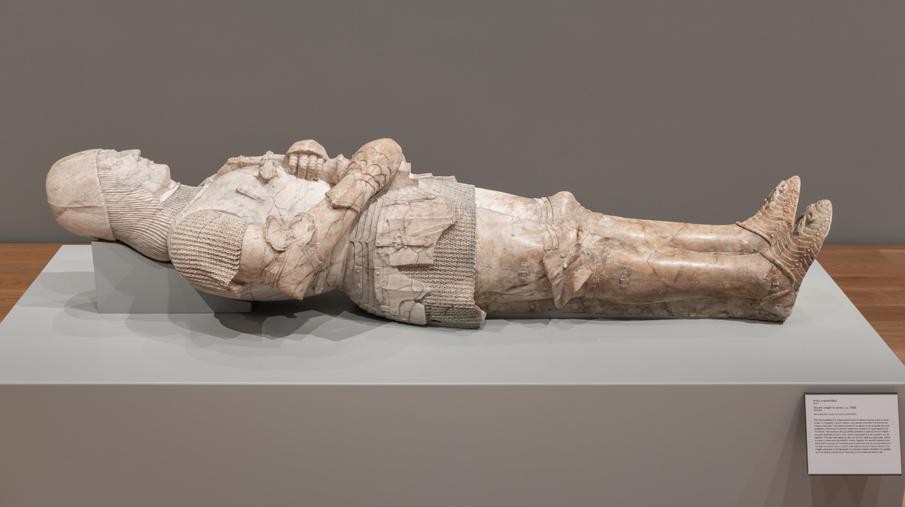 RG_Art Museum Gisant.jpg Unidentified Spanish artist, Gisant (knight in armor) ca. 1500, alabaster