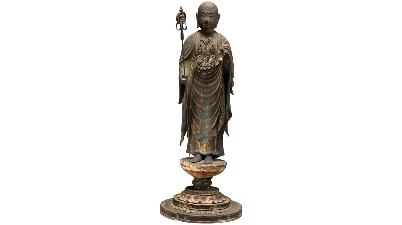 RG_Art Museum Standing Jizō Bosatsu.jpg Standing Jizō Bosatsu, 13th century, wood and metal with color and gold