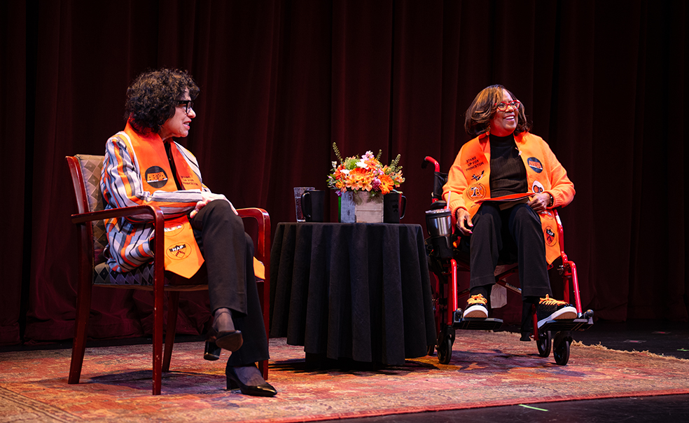 Sotomayor_Lawson.jpg Sonia Sotomayor ’76, left, and Melanie Lawson ’76 talk during a Reunions event on May 23, 2026.