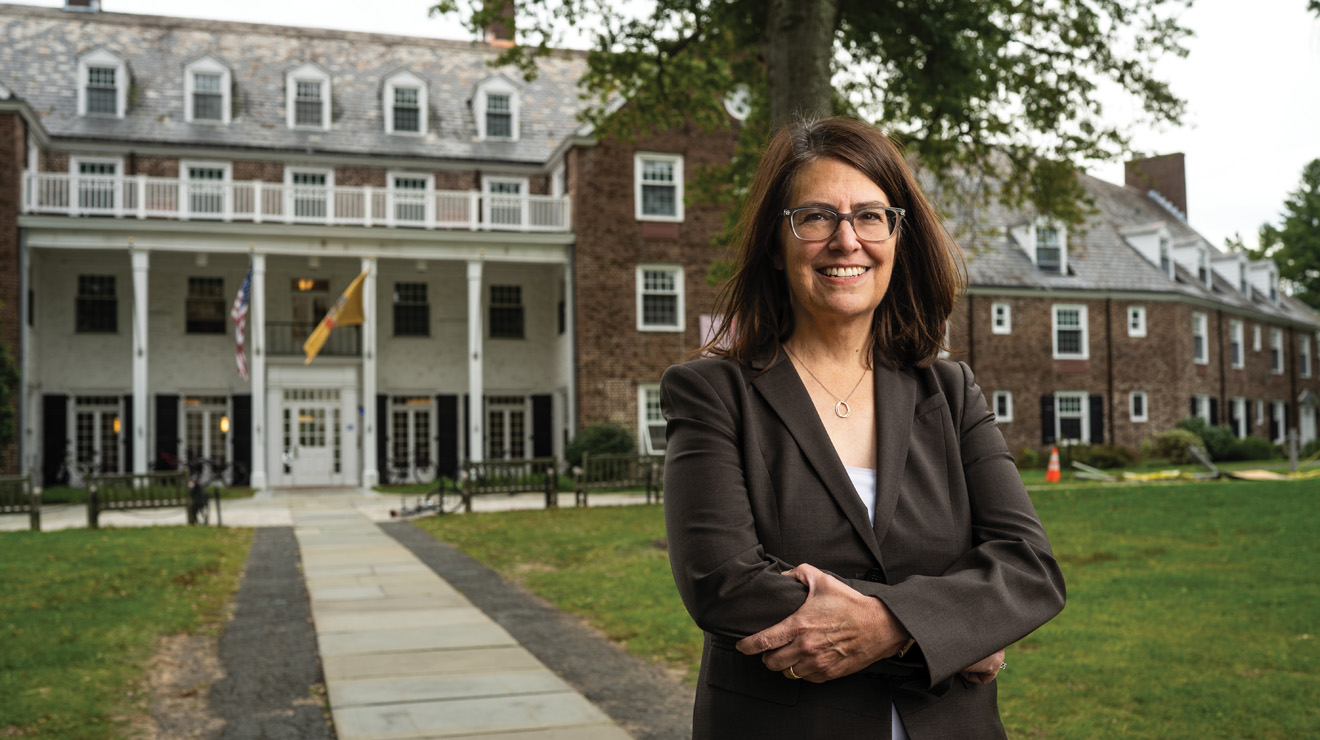 PRINCETON_Liz Lempert.jpg Liz Lempert — shown in front of Forbes College, which straddled the borough-township boundary — was elected the first mayor of the consolidated Princeton.
