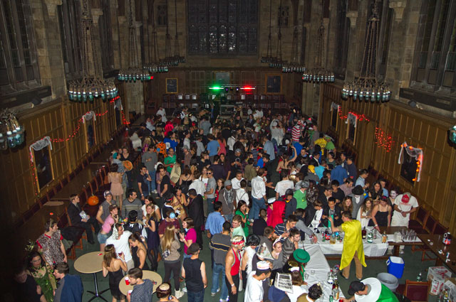 Where's Waldo? The striped character blended in with the colorful party-goers. (Photos by John O'Neill '13)
