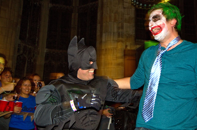 Even heroes and villains get along on Halloween. (Photos by John O'Neill '13)