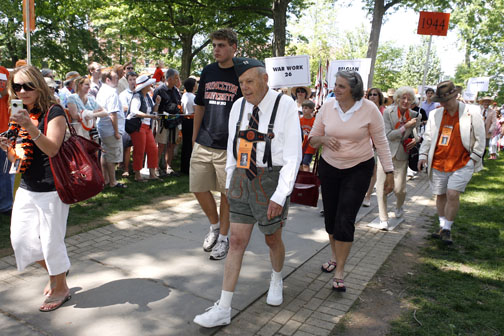 Nils Kindwall ’44 in the distinctive attire of the Class of ’44.