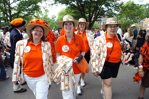 Thirtieth-reunion classmates, from left, are Nancy Herkness Theodorou ’79, Beth Crawford Hucker ’79, and Pat Campbell ’79. 