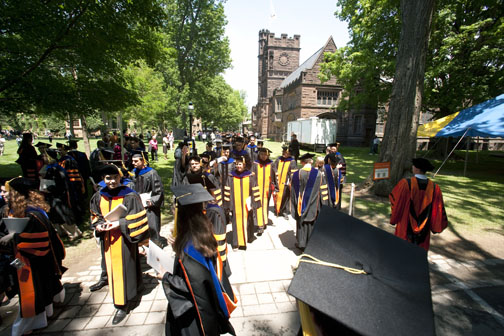 After the ceremony, students receive their diplomas.