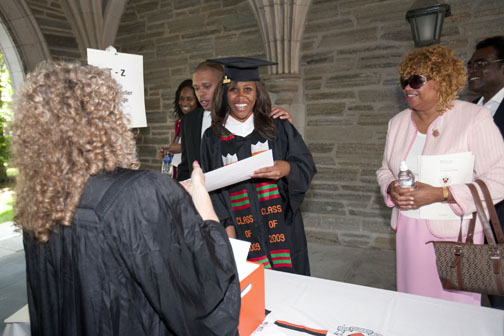 Katherine Welbeck ’09 receives her diploma.