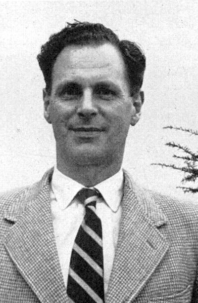 DeanGordon.jpeg Photo of Rev. Ernest Gordon from the July 1, 1955, PAW announcing his appointment as dean of the Chapel.