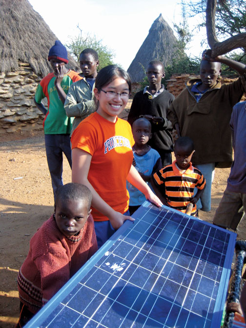 Eden Full ’13 spent the summer of 2010 in Kenya, studying solar power and water ­filtration. The Thiel Fellowship will allow her to develop her low-cost solar rotator.