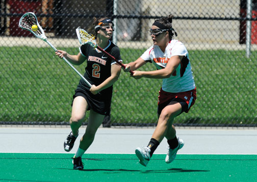 Maisie Devine ’11 and the Tigers fell to No. 1 Maryland after knocking off No. 8 James Madison.
