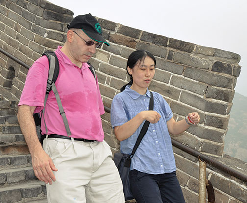 Howard A. Stone worked with Professor Jiang Li to study the stone carving.
