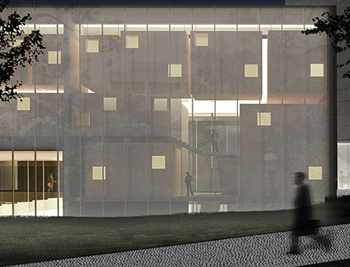 Architect’s rendering of the new music building.