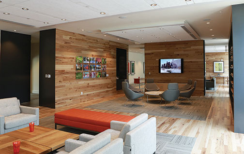 An open lounge in the Commons.