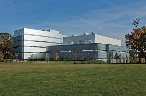 OTC-NeuroScience001new.jpg Peretsman-Scully Hall is at left; at right is the Princeton Neuroscience Institute.