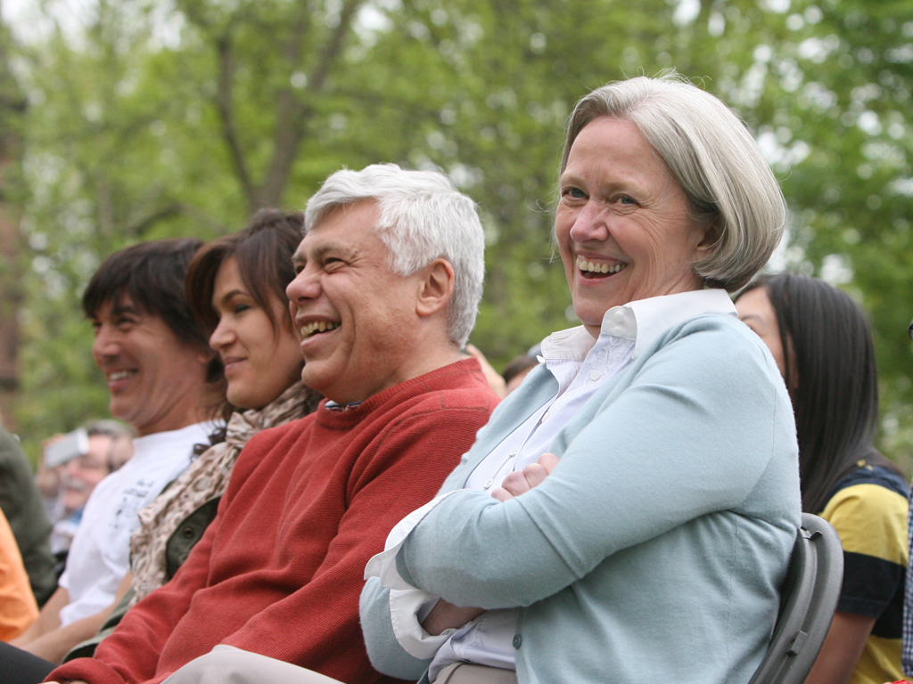 President Tilghman reacts to the Shakespearean spoof.