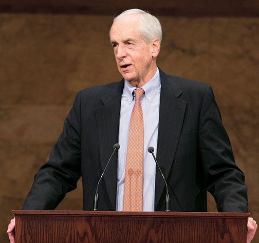 Hunter R. Rawlings III *70 discussed challenges facing higher education.