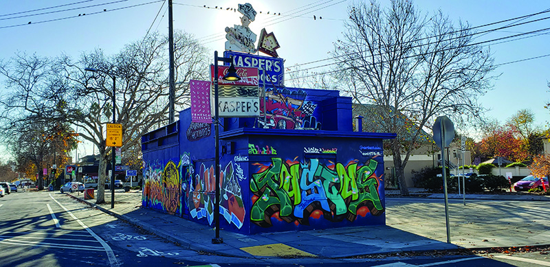 An abandoned hot dog joint