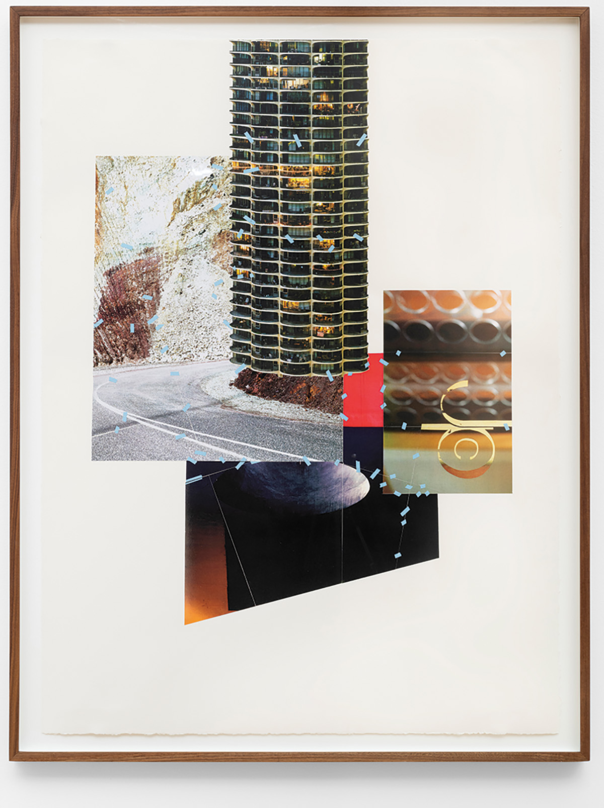 RESEARCH_TheRoundTower.jpg Three images overlapping in a frame.