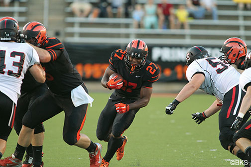 Coach Bob Surace ’90 said that when Di Andre Atwater ’16, center, has been healthy, he’s been one of the best players in the Ivy League.