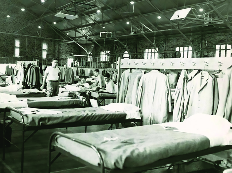 Students in temporary housing at the “Baker Hotel,” 1946