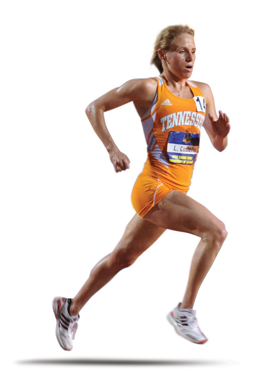SP_EPcostelloSilo2.jpg Liz Costello ’10 ran track as a University of Tennessee graduate student.