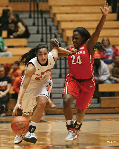 Niveen Rasheed ’13 led the Tigers to a 71–55 victory over Rutgers, a team they hadn’t defeated in more than 30 years.