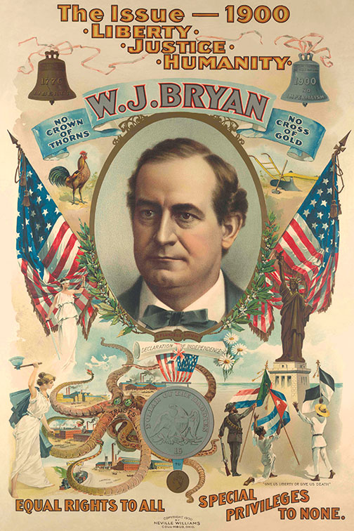 Campaign poster, William Jennings Bryan