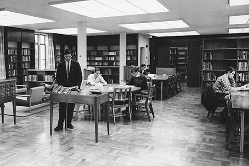 Julian Street Library in Wilcox Hall in 1962.