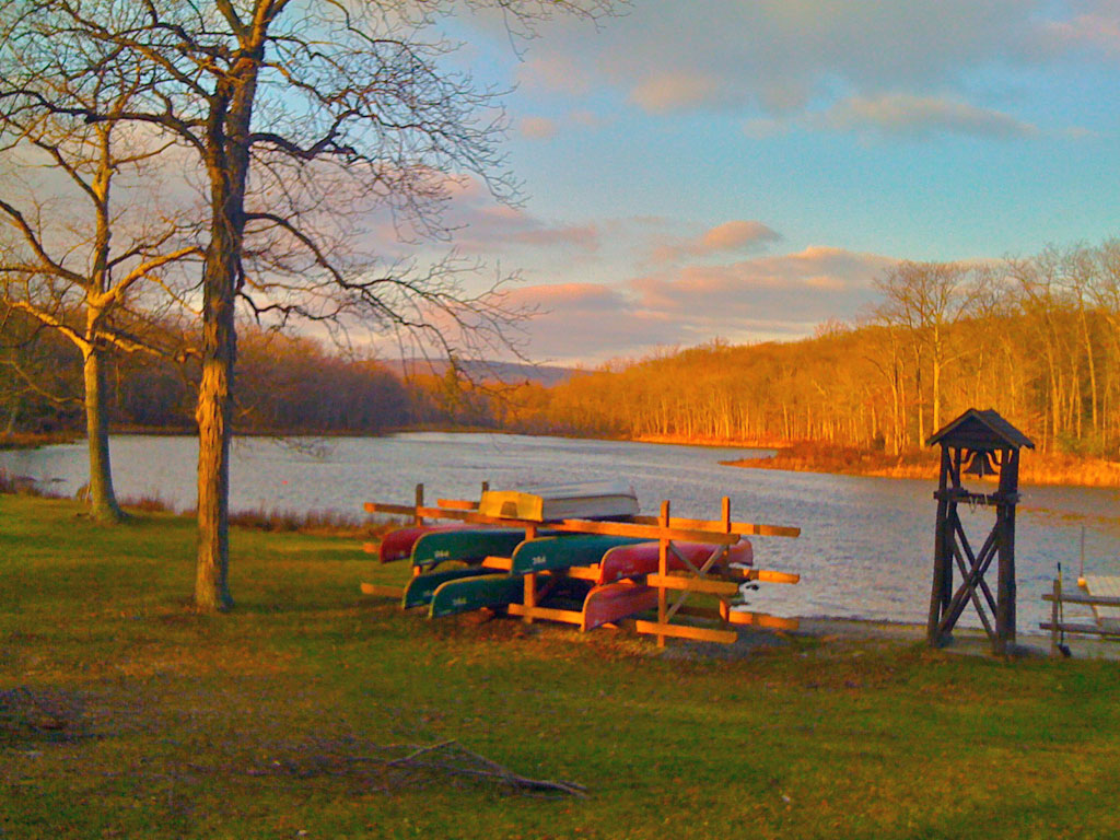A view of Bass Lake at the Princeton-Blairstown Center.