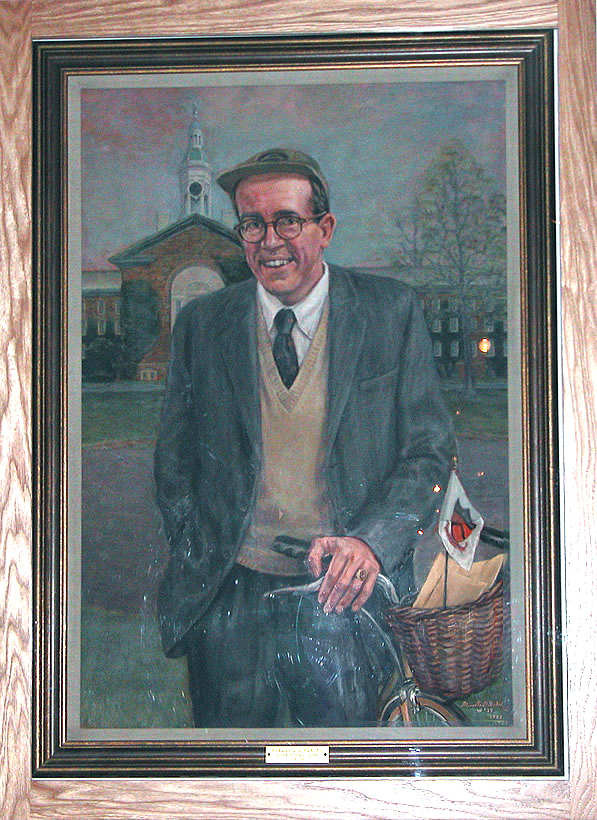 The portrait of Fred Fox ’39 that hangs in Frist Campus Center.