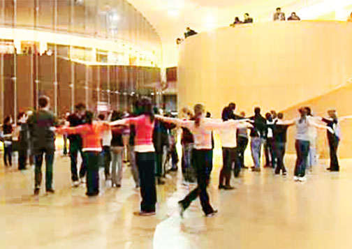 pres_8.jpg Engineering’s interdisciplinary ties are growing. Here, students perform in “Flock Logic,” a dance concert inspired by research on collective motion conducted by Naomi Ehrich Leonard ’85, the Edwin S. Wilsey Professor of Mechanical and Aerospace E