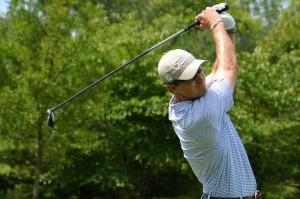 John Sawin â07, at the U.S. Amateur qualifier in Elverson, Pa., July 16. (Courtesy the Golf Association of Philadelphia)