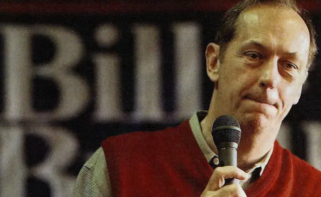 Bill Bradley campaigning for president in 1999