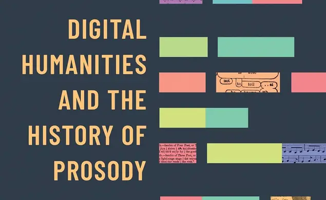 Poetry's-Data_Meredith-Martin.jpg Cover of Poetry's Data by Meredith Martin with the text along the left side and blocks of color on the right.