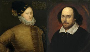 Left, Edward de Vere, the 17th earl of Oxford. Right, William Shakespeare.