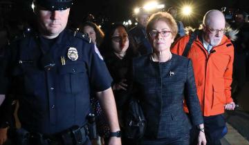 Photo of Ambassador Marie Yovanovitch ’80 arriving to testify at impeachment of President Donald Trump 