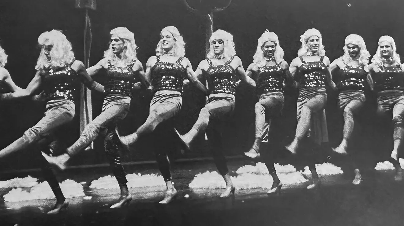 Brookshields_May1984_11jpg.jpg Black and white photo of the 1984 Triangle show "Revel Without a pause", starring Brooke Shields ’87