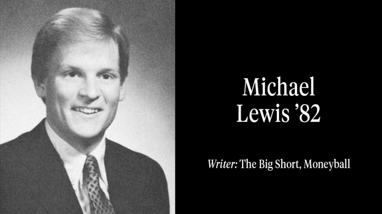 A Nassau Herald black and white photo of Michael Lewis, class of 1982