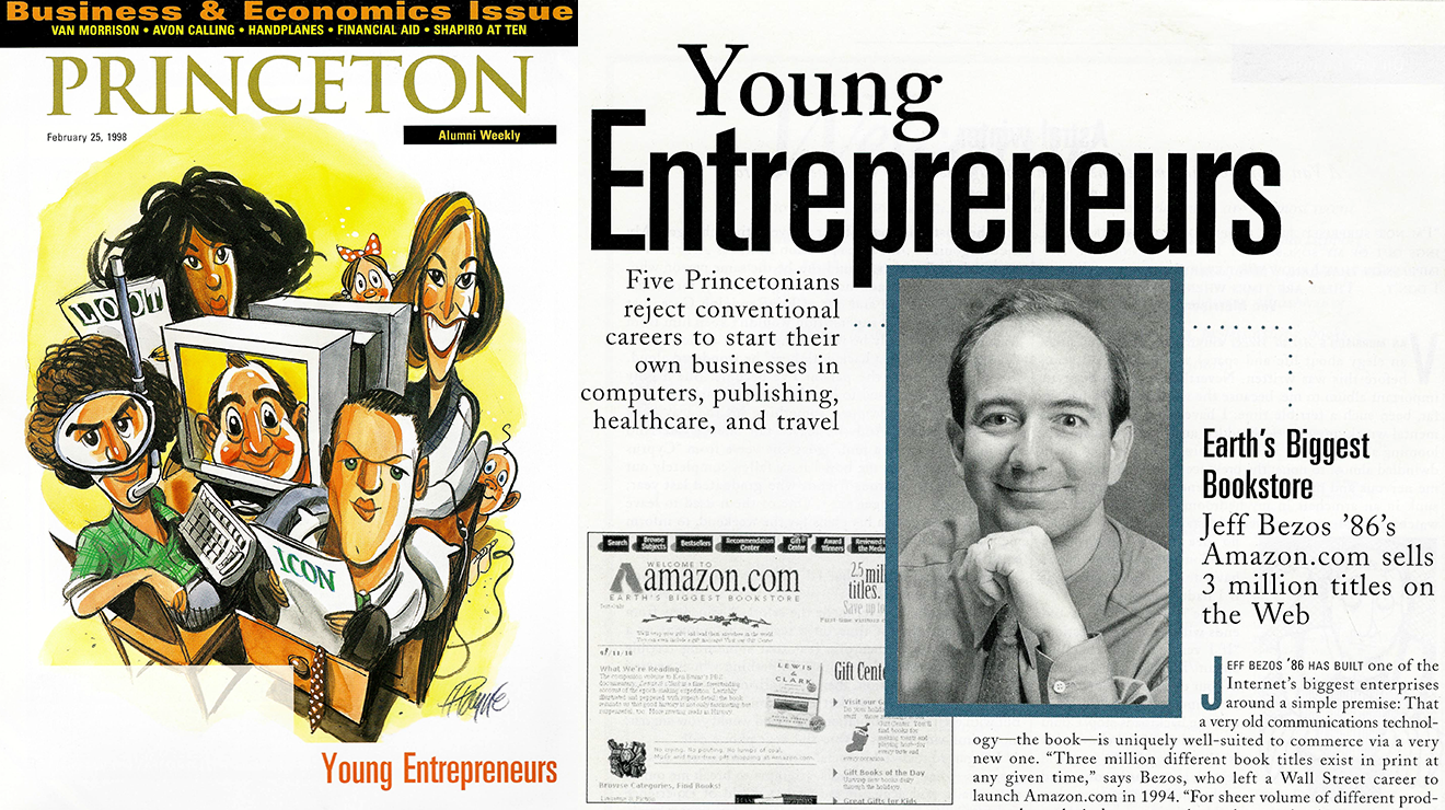 Clipping from a 1998 story about young entrepreneurs