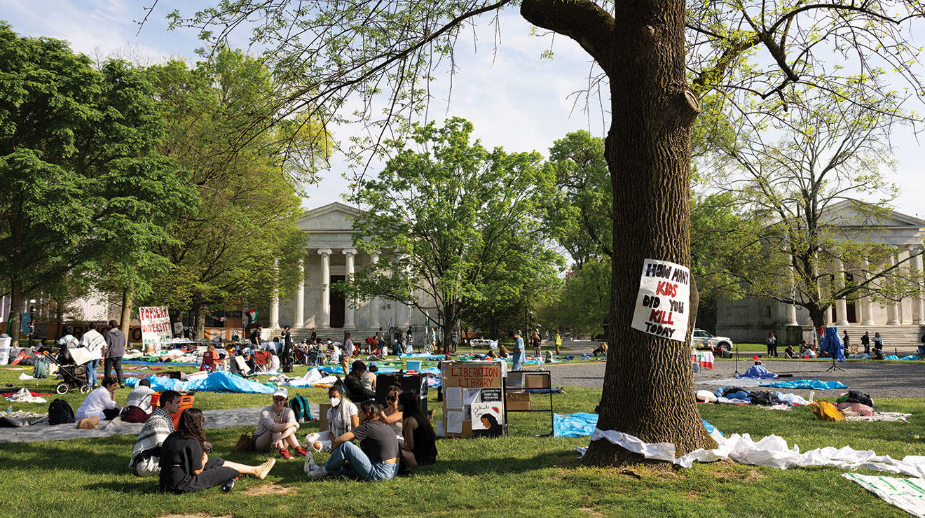 Protest encampment at Cannon Green