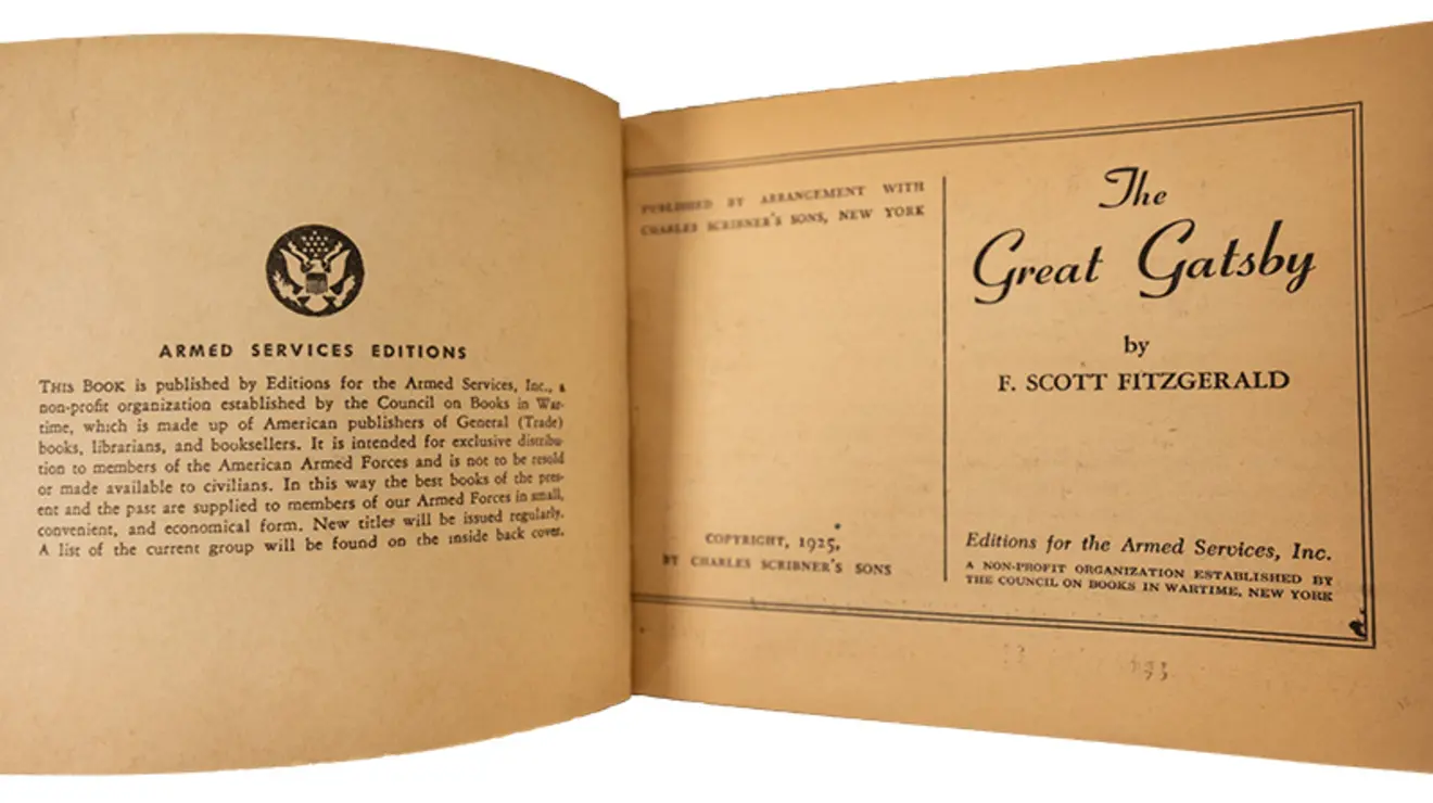 Interior of The Great Gatsby Armed Services Edition