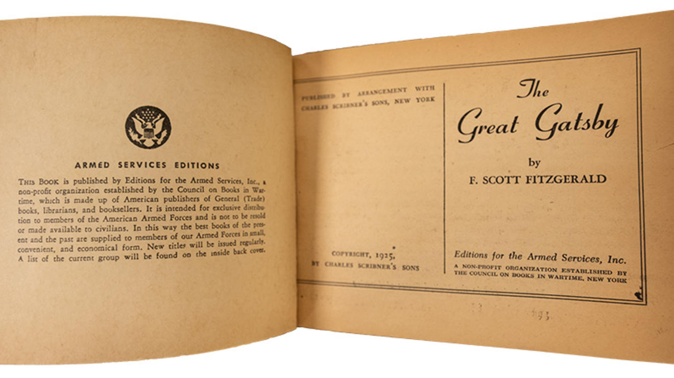 Interior of The Great Gatsby Armed Services Edition