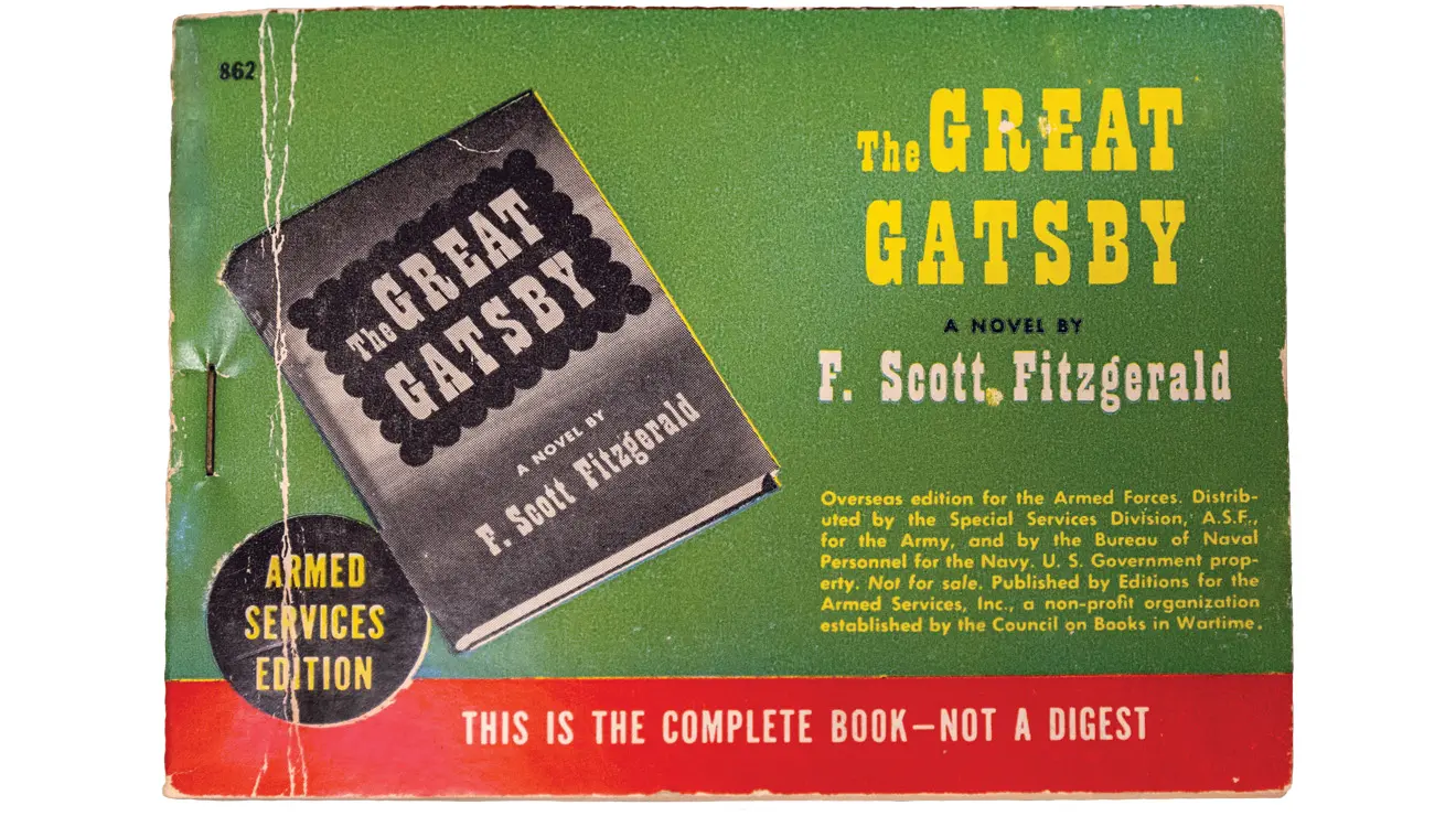 GATSBY_Armed Services cover Gallery size.jpg Cover of The Great Gatsby Armed Services Edition