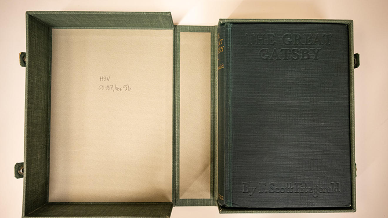 personal copy of The Great Gatsby in the Special Collections