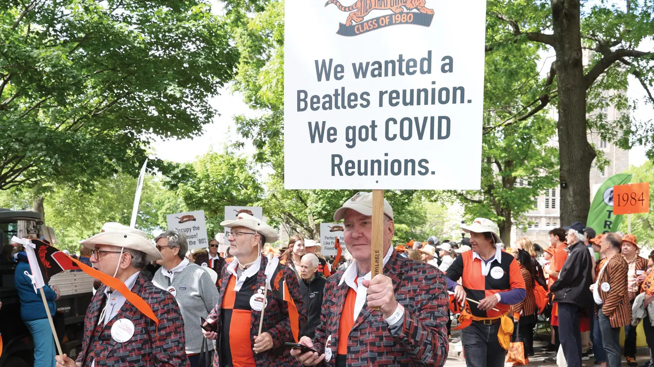 Royce Flippin ’80 has a message as he walks the long and winding road.
