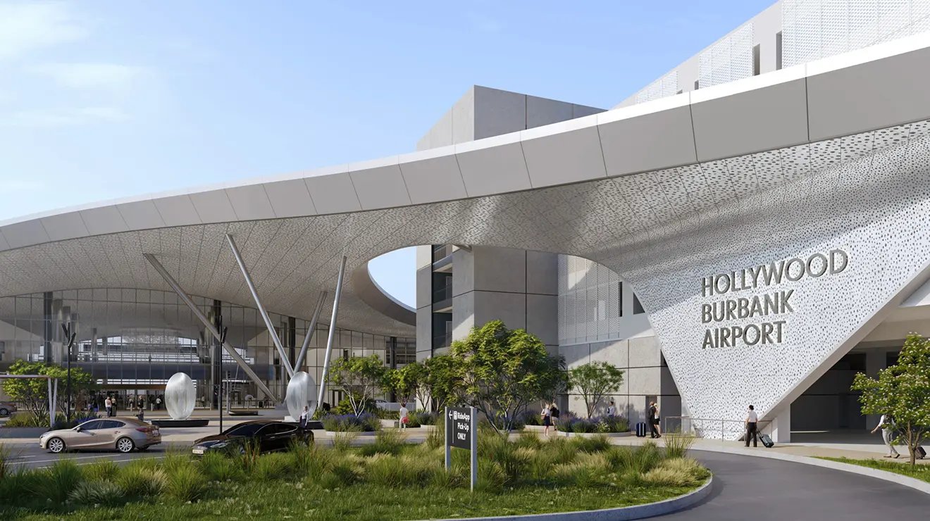 TOW_JaniceLee_BurbankAirport1.jpg A rendering of the outside of the new Hollywood Burbank Airport.